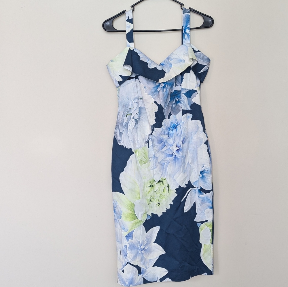 Michaela Louisa Lined Bardot Floral Dress